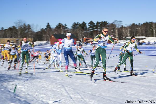 The Nordic Ski team participates in a tournament last season. 