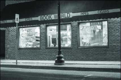 Photo by Lindsey Eaton: Bookworld, pictured above, is closed for the night and soon to be forever. This is one of seven locations in the Upper Peninsula where the store has had a fair amount of success over its years in the community.