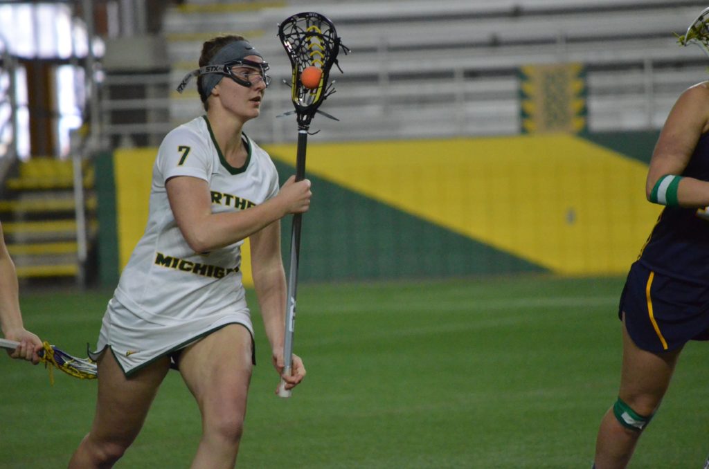 Freshman+attack%2Fmidfielder+Tess+Kostelec+looks+to+recieve+a+pass+in+an+earlier+contest+this+season+at+the+Superior+Dome.+Kostelec+this+season+has+13+points+from+8+goals+and+5+assists.%0APhoto+by%3A+Emma+Case