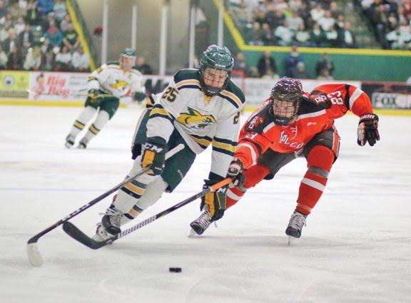 SENIOR NIGHT—With immense pressure, the Wildcats enter battle with Tech on Friday night. NMU needs a victory to clinch home ice in the first round of the WCHA Tournament. Photo courtesy of NMU Athletics.