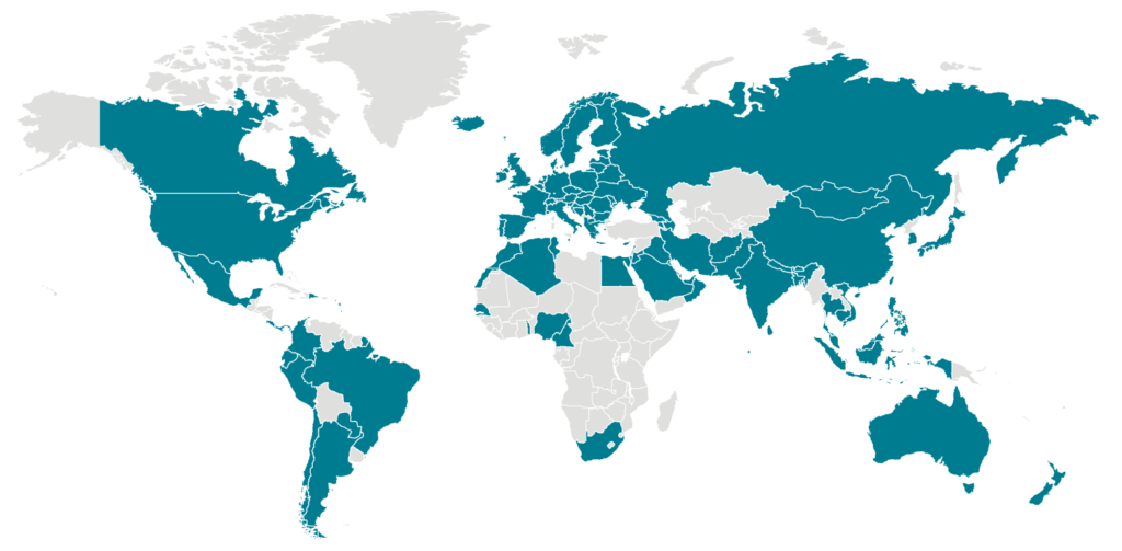 Photo courtesy of Center for Disease Control website 
TRACKING THE SPREAD­—A global map represents locations of confirmed COVID-19 cases. On Wednesday, March 11 President Donald Trump announced a suspension of all travel from Europe to the U.S. for the next 30 days in an effort to minimize spreading. 