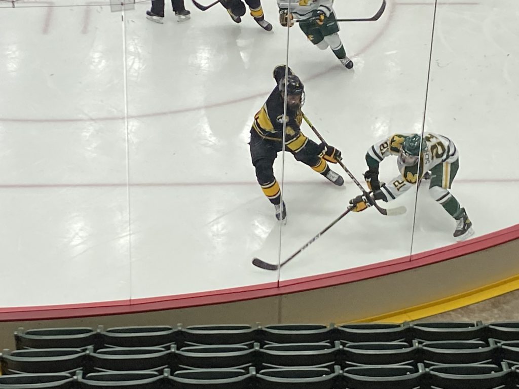 HUSKIES TOO MUCH—The NMU Hockey team hasnt won a game since Wednesday, Dec. 30, and have now lost eight straight after a 4-1 loss to Michigan Tech. Travis Nelson/NW