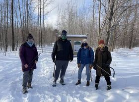 Photo of the Conservation crew at teh Vielmetti-Peters preservation.