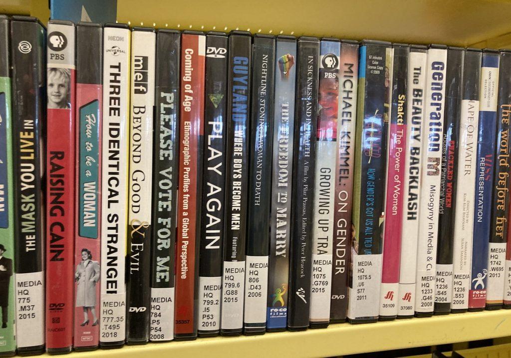 A+photo+of+a+shelf+of+movies+at+the+Lydia+M.+Olson+Library