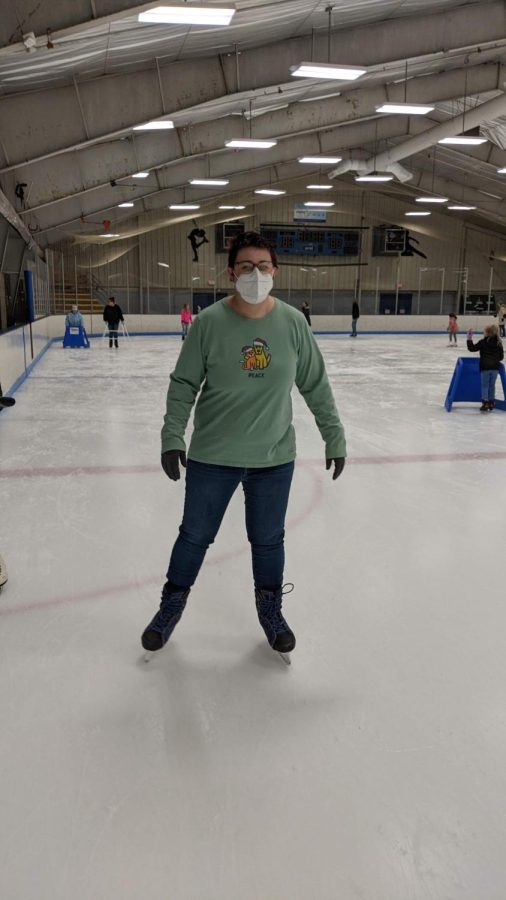 ON ICE - Rachel Kramer, senior English major, attends the weekly open skate session at Lakeview Arena on Jan. 30. Lakeview Arena offers daily open skate sessions and skate rentals.