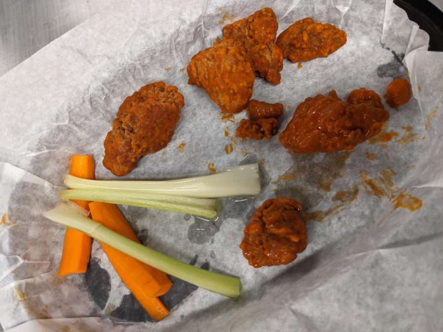 YUM!—Served on Thursday, Nov. 18 2021 at Northern Lights Dining, this breaded chicken was presented with carrots and celery.