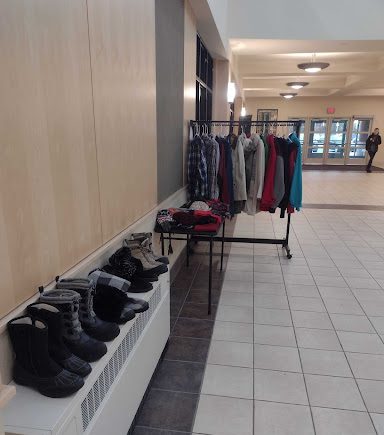RIPPLE EFFECT—Students in need of warm winter gear can pick up desired items on the first floor of Hedgcock. 