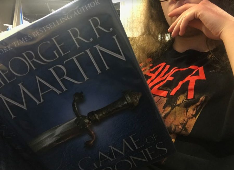 READING+-+Me%2C+hooked+on+a+chapter+of+Game+of+Thrones.+George+R.R.+Martin+has+quickly+become+one+of+my+favorite+authors+over+the+past+few+months.