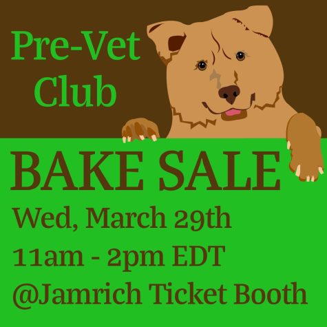 BAKE SALE — NMU’s Pre-Veterinary Medicine Club is hosting a bake sale tomorrow from 11 a.m. to 2 p.m. at the Jamrich ticket window to raise funds for new stethoscopes.