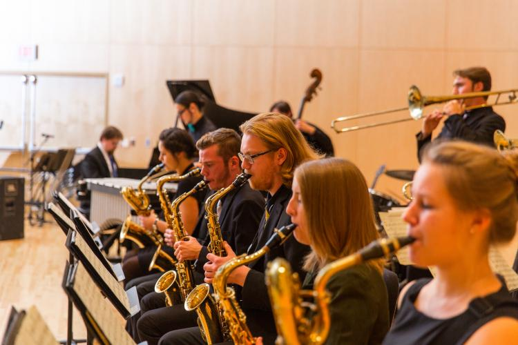 PLAY ON — Members of the NMU Jazz Band play during a performance. The NMU Jazz Festival will be returning to campus this week for its annual celebration of music, performance and education.