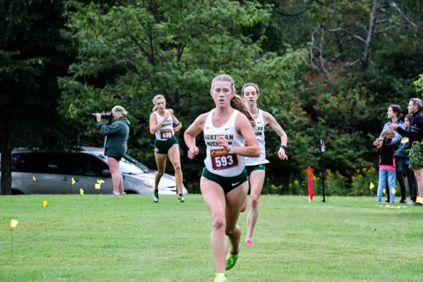 BACK TO BACK — Sophomore Madi Szymanski and freshman Ava Maginity took first and second place respectively, leading NMU to a first-place finish in the Northwood Open.