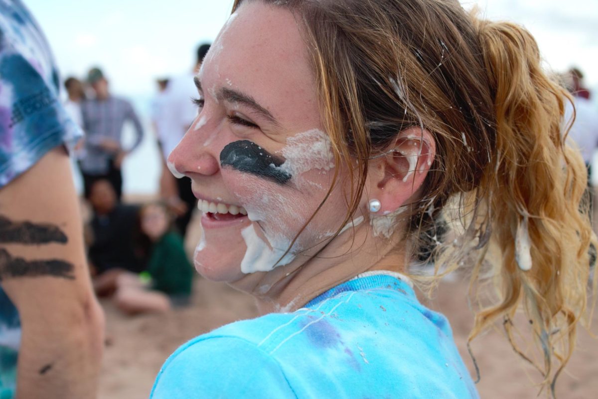 THEY SCREAM FOR ICE CREAM  — Students were covered head to toe in ice cream after the ice cream drop competition.