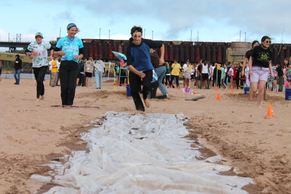 SLIDING INTO THE GAMES — Students dove in headfirst at this years Dead River Games.