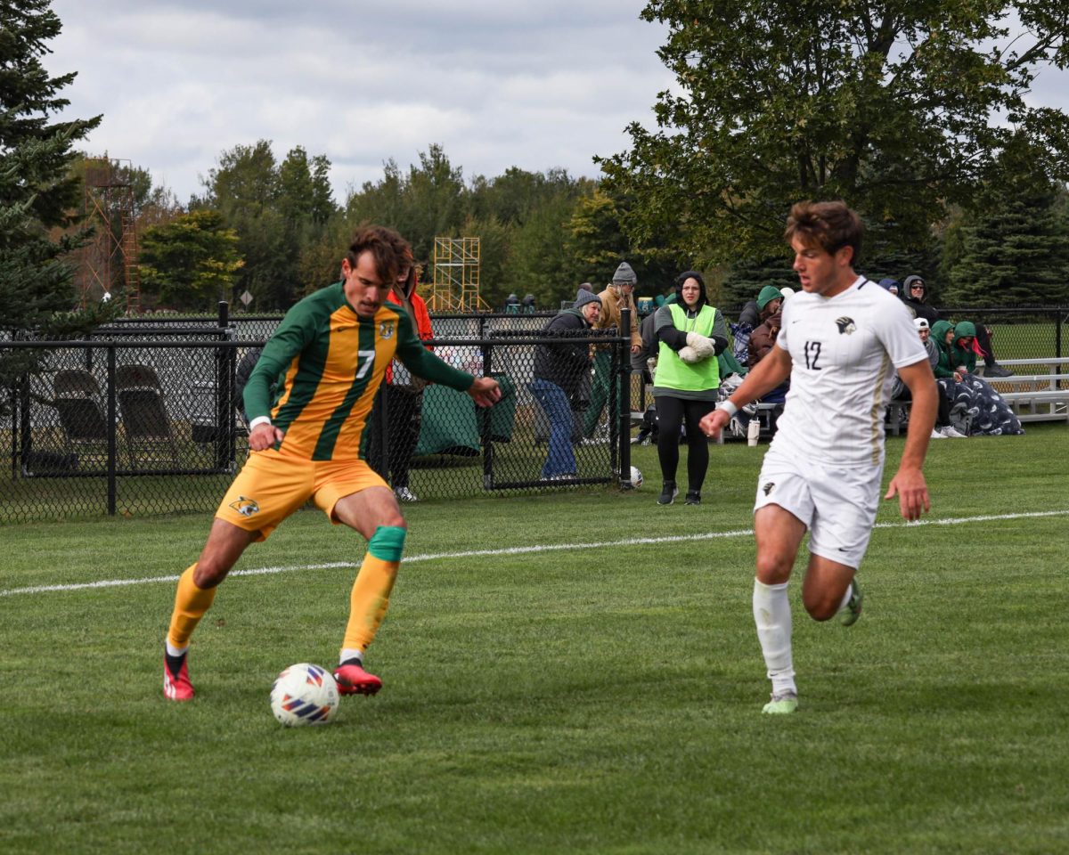 SENIOR NIGHT — Graduate Student Fernando Abascal (7) passes the ball down field at home. The Wildcats will host St. Cloud St. for senior night Oct. 22nd at 1 p.m. 