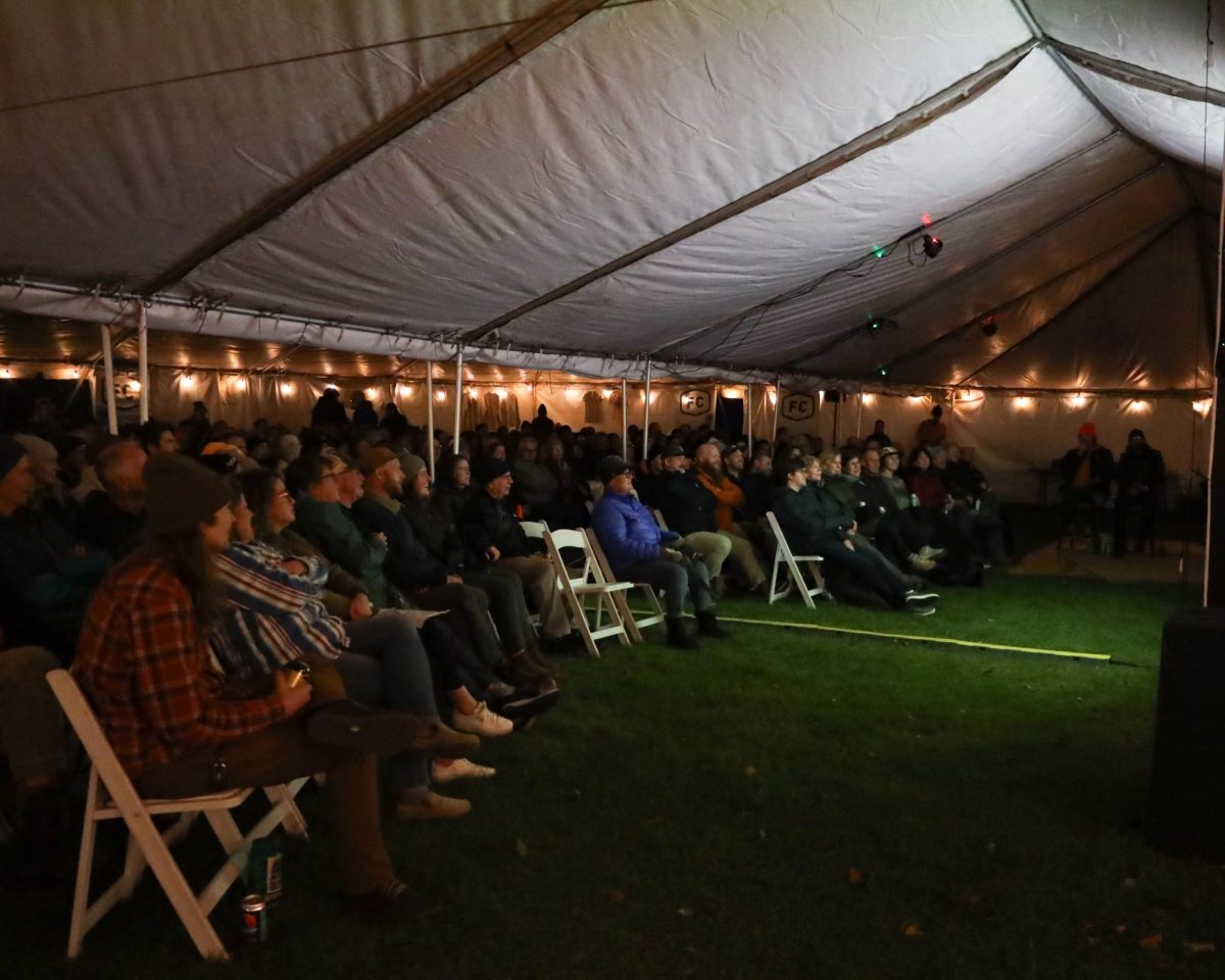 WATCH — Viewers huddle under the tent set up at Mattson Lower Harbor Park to take in a screening at the festivals first night. 
