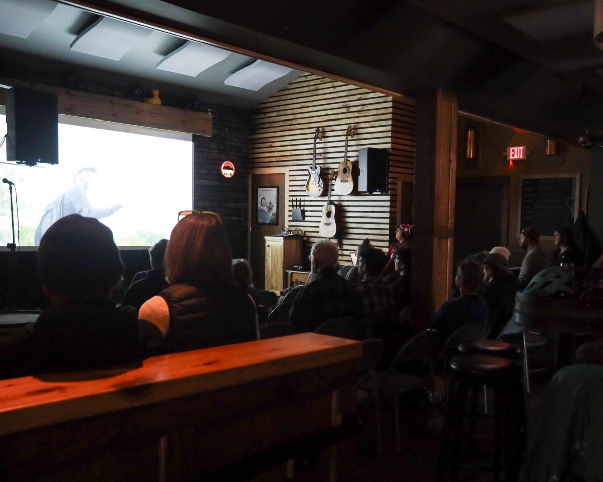CAPTIVATED — Festival goers catch a screening at Blackrocks Brewery. 