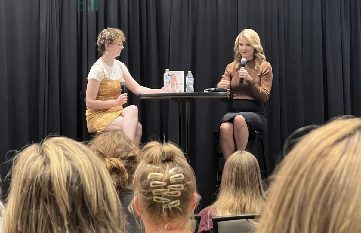 LISTEN AND LEARN — Elizabeth Smart participates in a Q&A session with Bailey Gomes of Platform Personalities shortly after finishing her speech about her kidnapping and recovery experience. Smart now has a foundation dedicated to sexual violence and assault victims and awareness.