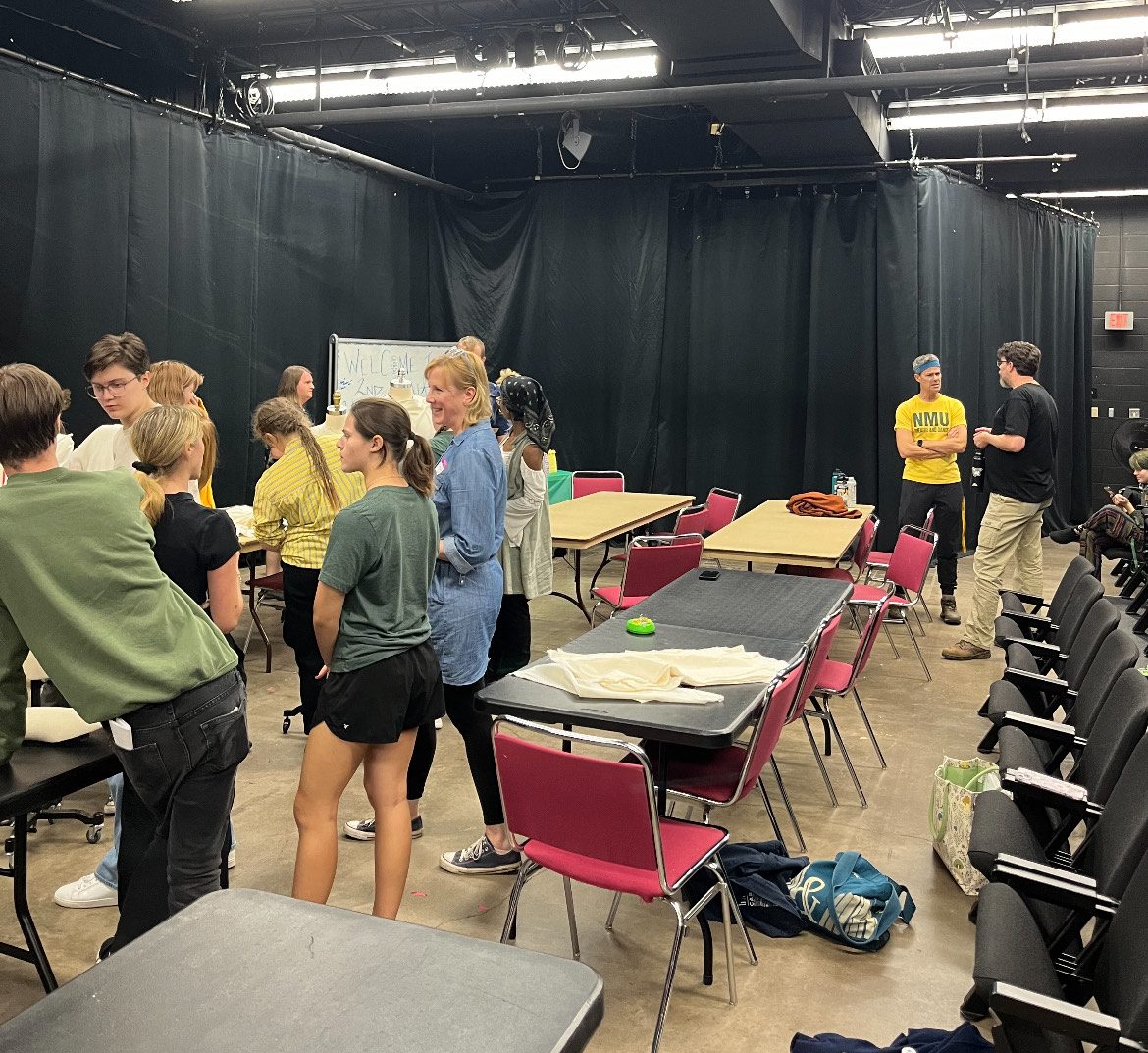 BUILDING COMMUNITY — Students attend the second annual Upper Peninsula Day of Theatre to answer trivia questions and gain more knowledge about theatre during various workshops.