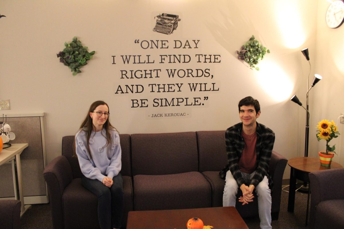 SPOOKY WRITING - Tutors hosting the event made the Writing Center in Harden Hall a cozy space for students to relax and work on their writing skills. 
