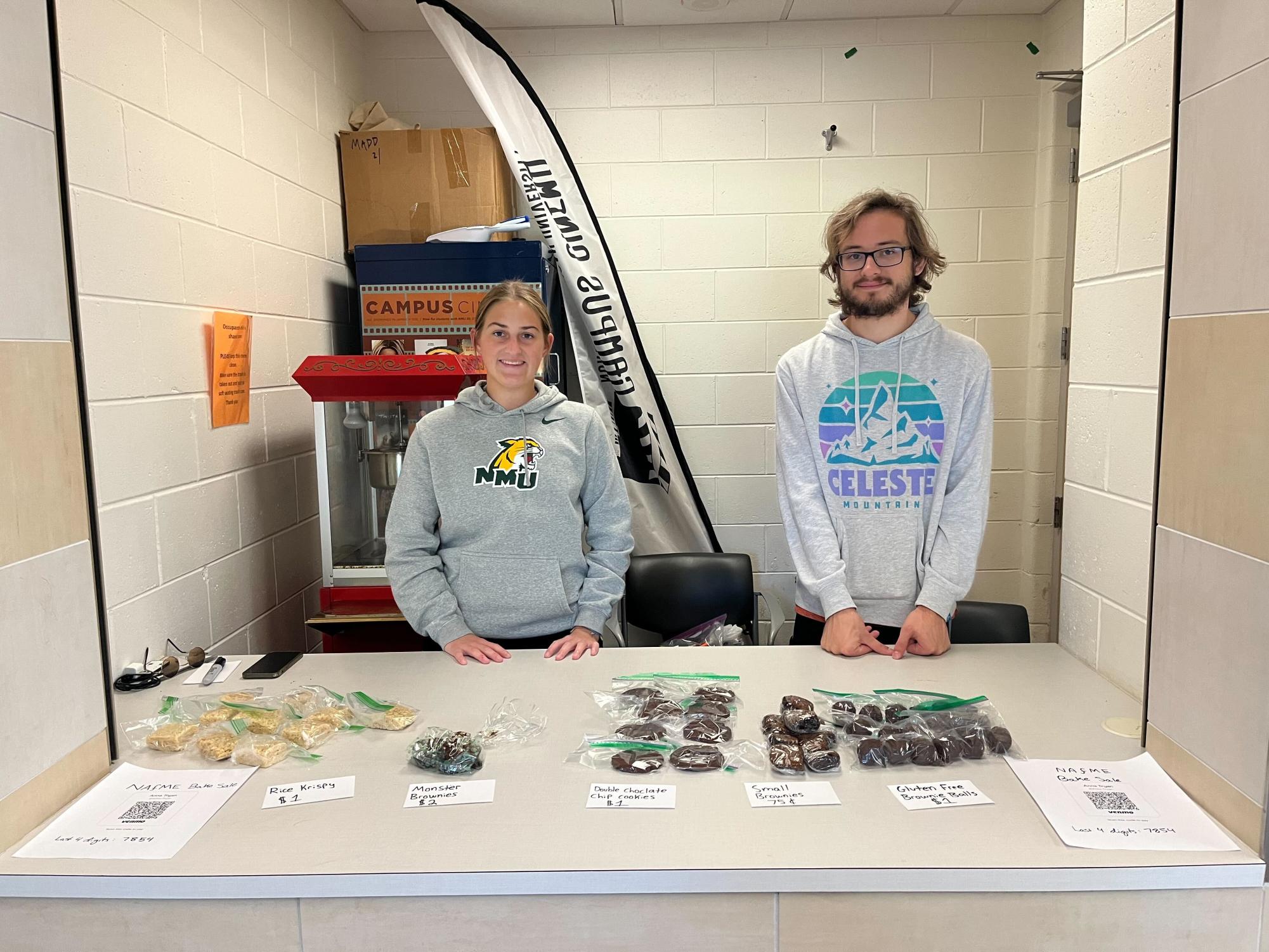 WORKING TOGETHER - Members and staff of the NMU music department donated an assortment of baked goods to be sold to help raise funds for the NAfME.
