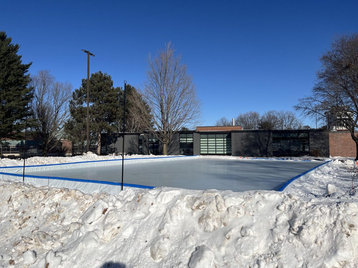 READY TO GO — NMU's outdoor ice rink sits, where students are to utilize the new area.