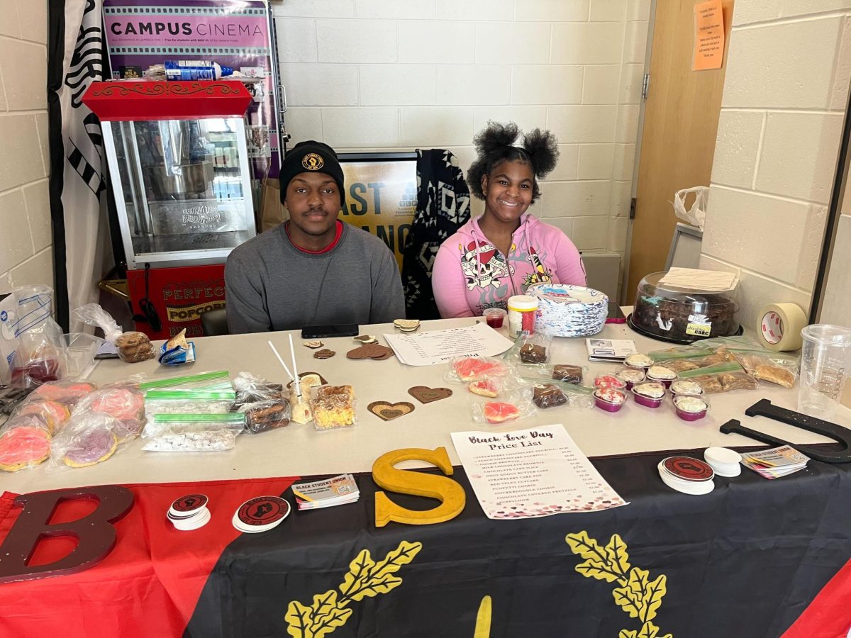 CELEBRATE LOVE - The Black Student Union hosted a bake sale in the Jamrich ticket booth for Black Love Day.