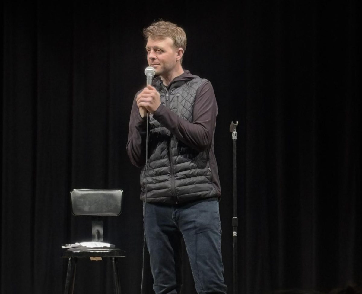 A GOOD LAUGH - PrimeTime Productions hosted a fun and interactive show with Derrick Knopsnyder that drew laughter out of students.