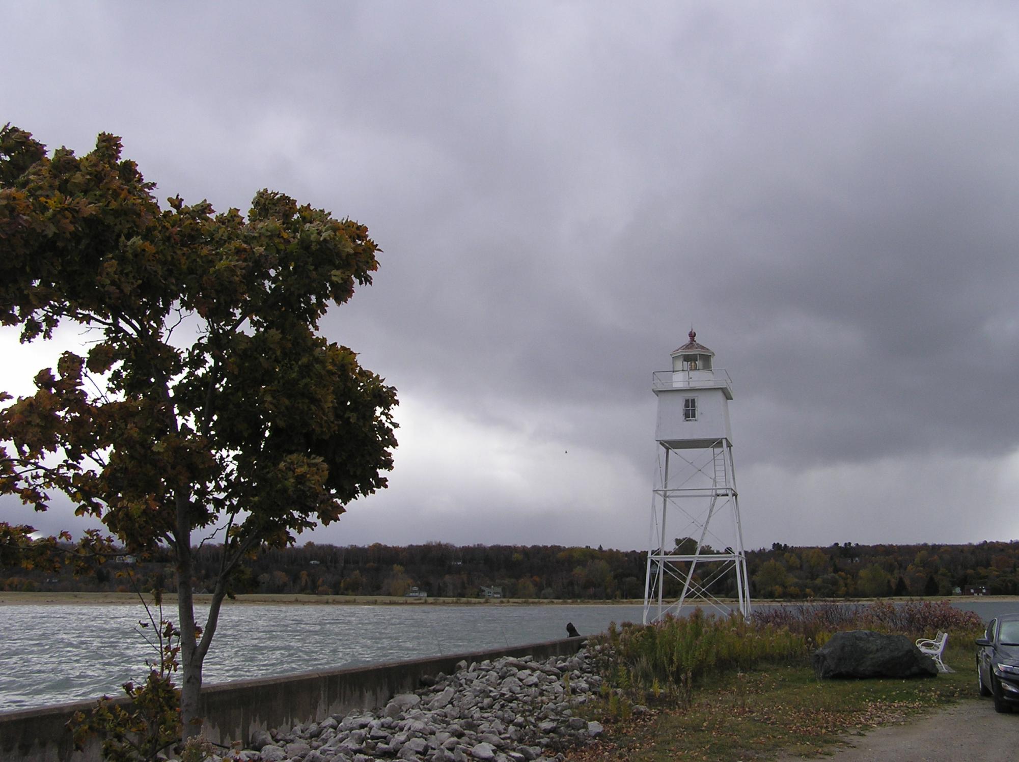 GRAND MARAIS— One of the last active Fresnel lenses in the country is lit in the Grand Marais inner light. 