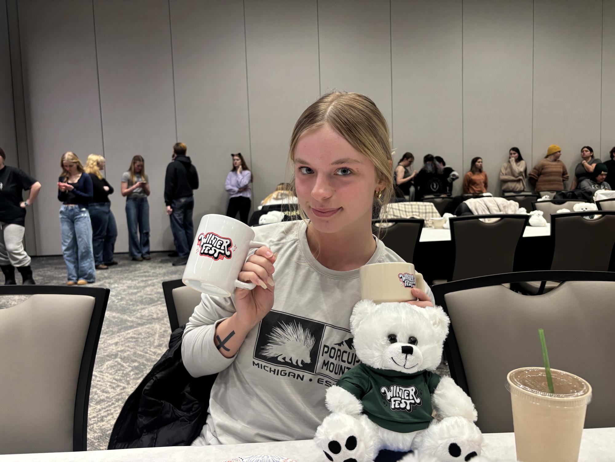 LET'S PAINT— Students get together for a cozy craft.