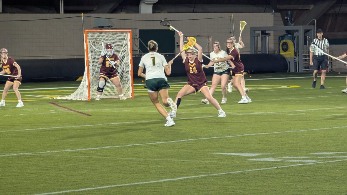 DANGEROUS - Josie Lakosky looks for an opening on the goaltender.