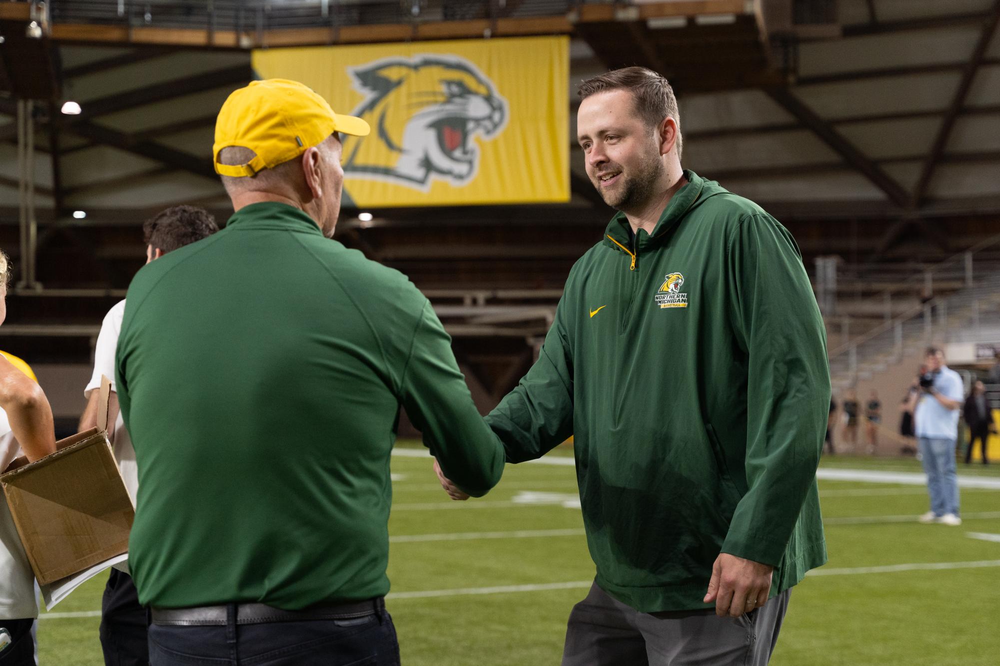 HARDWARE—  Keil Ganz accepting a championship ring.