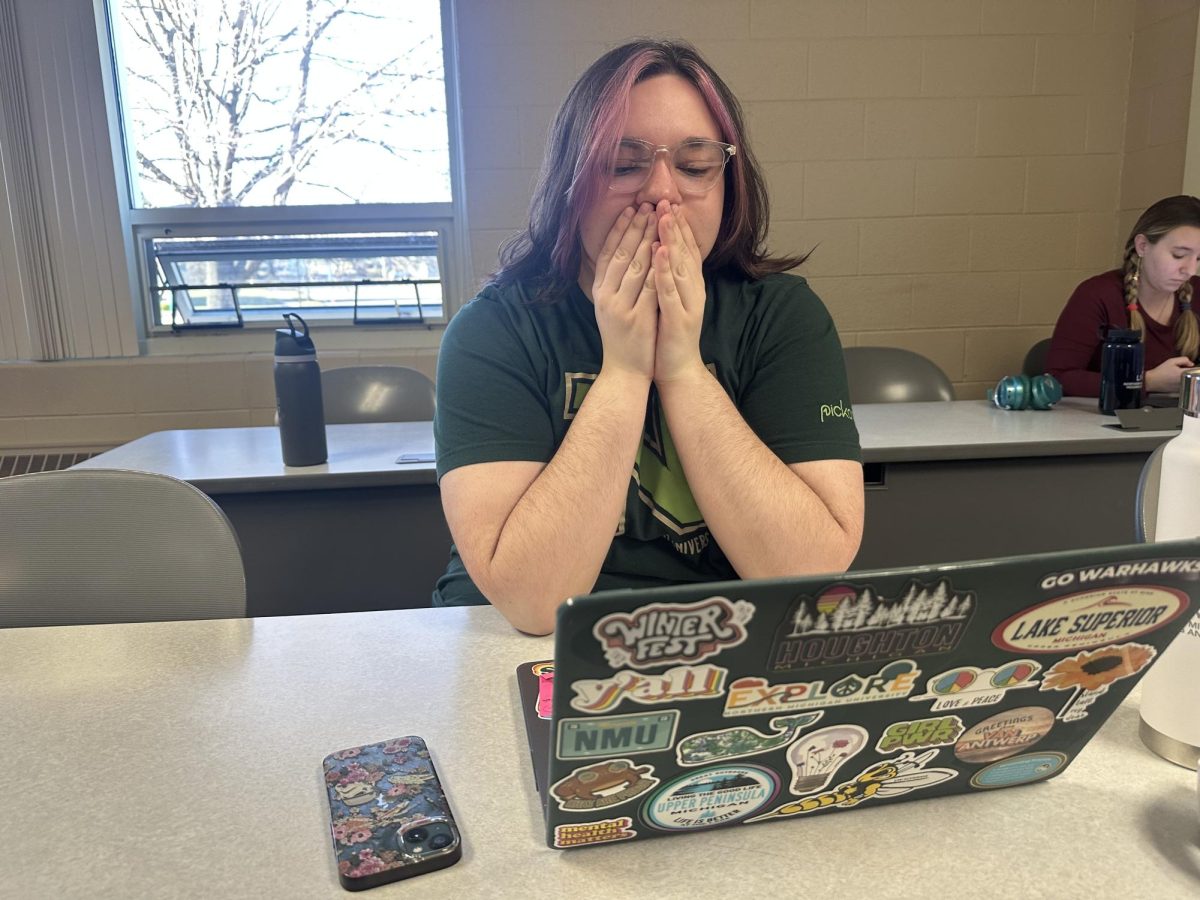 STRESSED- NMU students are stressed as exams come closer, but students may not be the only ones. (Megan Voorhees/NW)