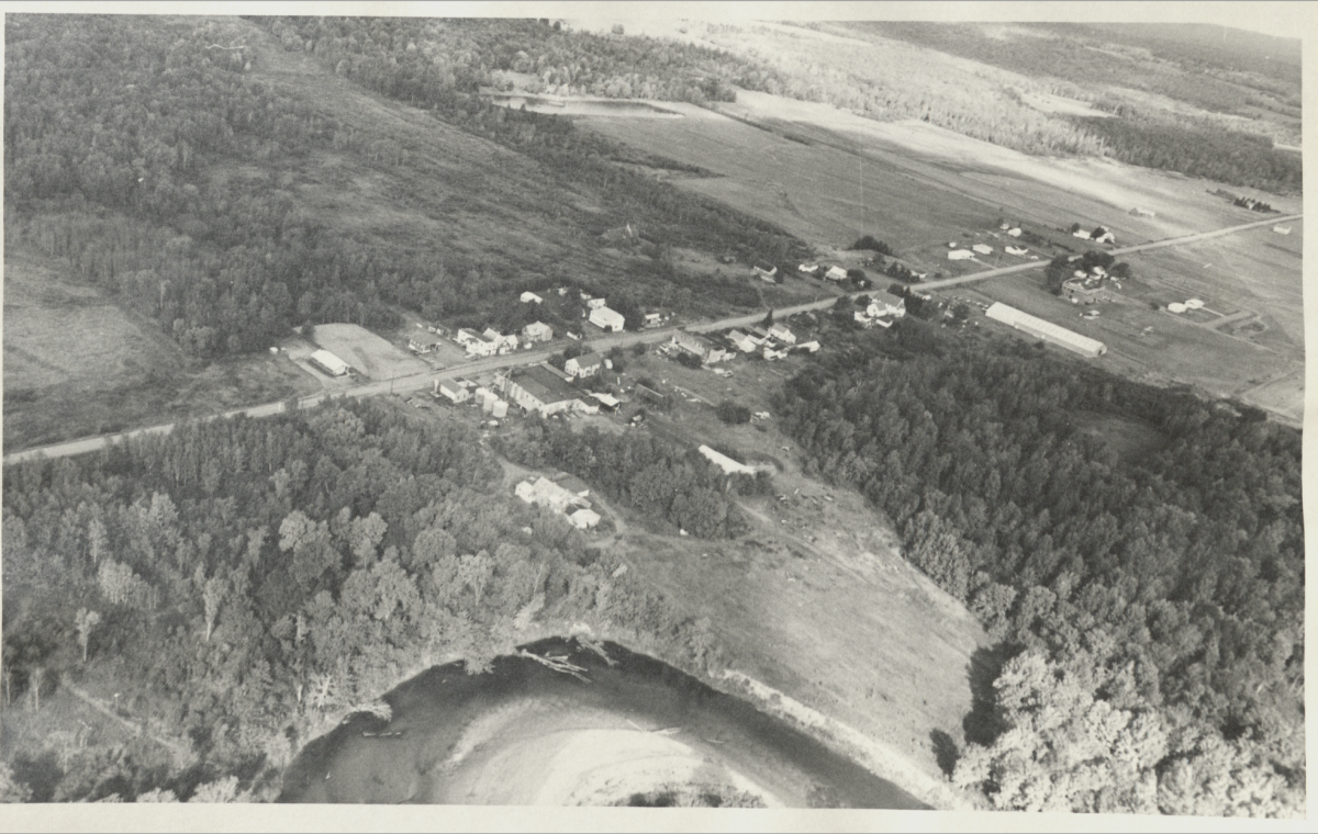 1973—Taken while Loukinen leaned out of a friend's plane, the small community of Pelkie is captured here in a aerial shot. 